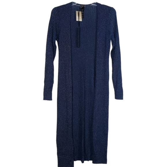 CHICO'S Black Label shimmer open front cardigan lightweight - Picture 2 of 7